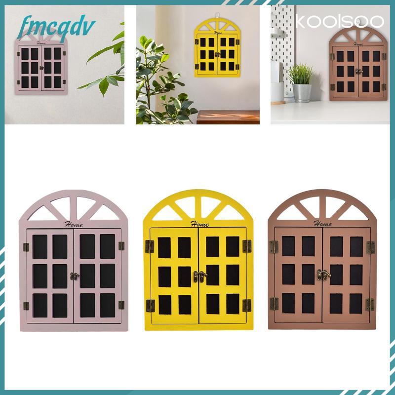 [fmcqdv] กระดานข้อความกระดานดํามุมมองหน้าต่างแขวนวินเทจสําหรับผนัง Foyer Entryway