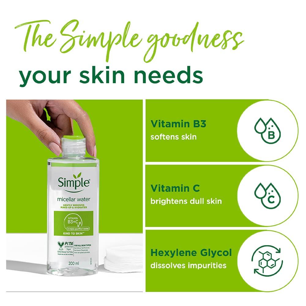Simple Kind To Skin Micellar Cleanser Water 200Ml