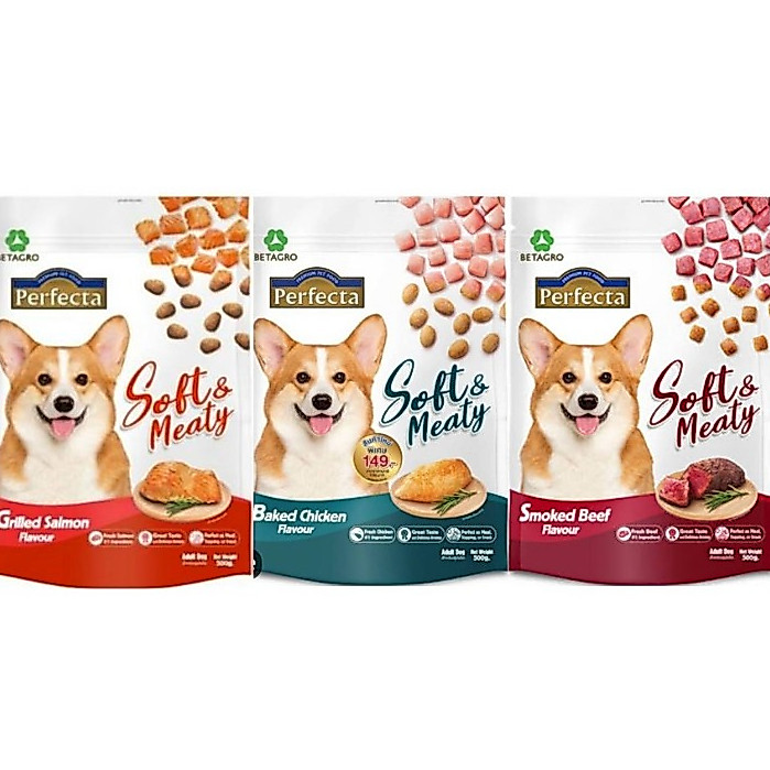 อาหารสุนัขเม็ดนิ่ม Perfecta Soft & Meaty ขนาด 1 กิโลกรัม*โปรดอ่านรายละเอียดก่อนสั่งซื้อ