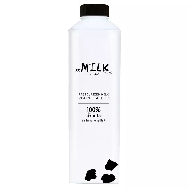 เอ็มมิลค์นมพาสเจอร์ไรส์รสจืด 1000มล. mMilk Pasteurized Milk 1000ml. [หมายเลขบาร์โค้ด 8859295000088 ]