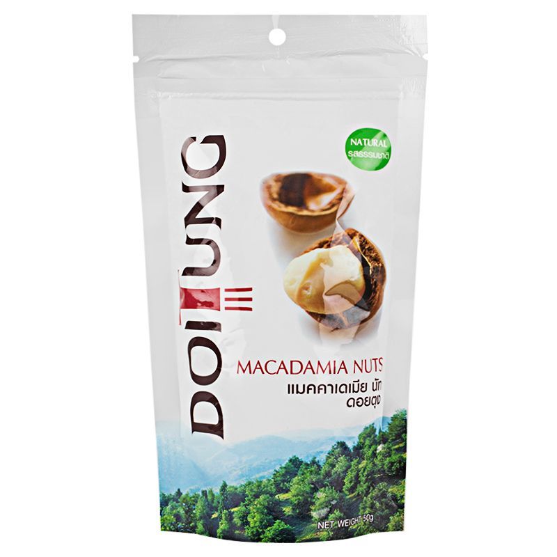 ดอยตุงแมคคาเดเมียรสธรรมชาติ 150กรัม Doi Tung Macadamia Nut Natural 150g. [หมายเลขบาร์โค้ด 8855263001095 ]