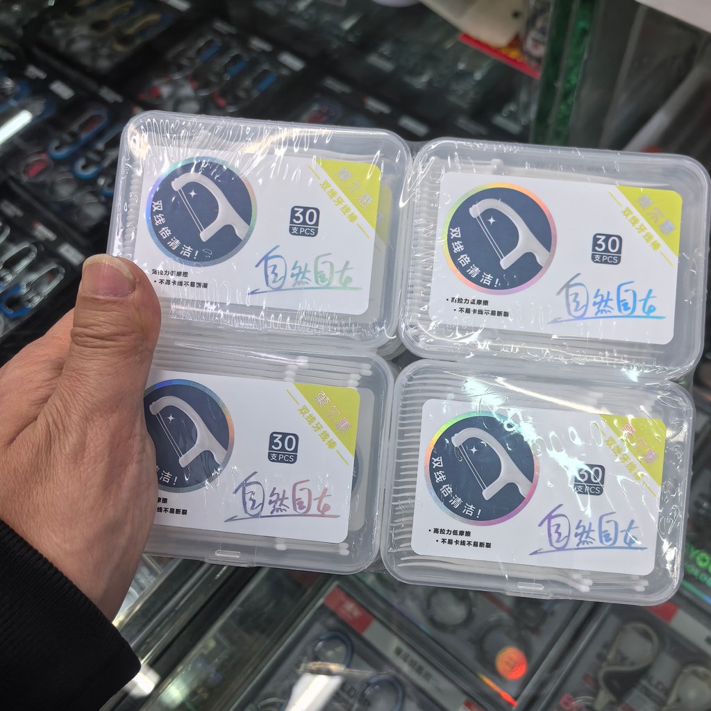 dental floss ไหมขัดฟัน 1328 สองเท่า ไหมขัดฟัน แท่ง 6 กล่อง (จัดส่งฟรีกว่า 9.9)