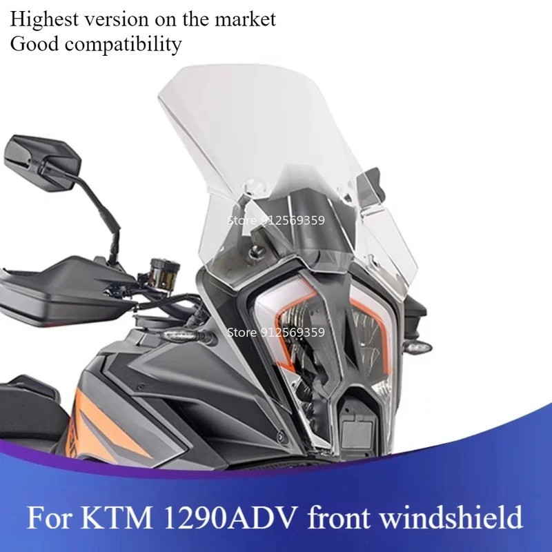 กระจกหน้ารถจักรยานยนต์เพิ่มความสูงหน้าทางเข้าโปร่งใส สําหรับ KTM 1290ADV 1290 ADV 1290-ADV