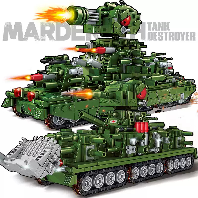 Heavy Duty Carl kv99 Deluxe Edition World War II ทหาร kv44 ถัง World ประกอบ Building Block ของเล่น