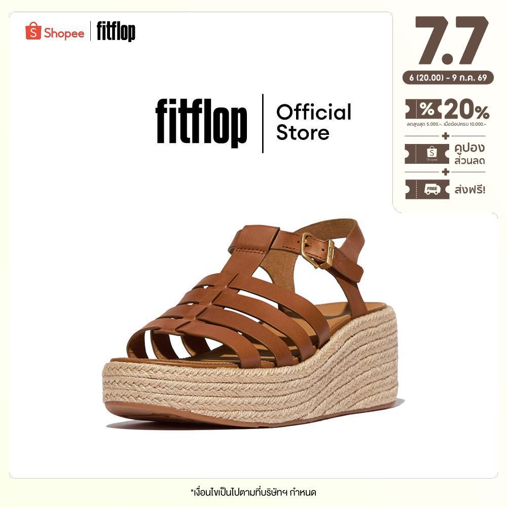 FITFLOP PLATFFORMS ESP.FISHERMAN WEDGE รองเท้าแตะแบบรัดส้นผู้หญิง รุ่น JF5-C15 สี BROWN