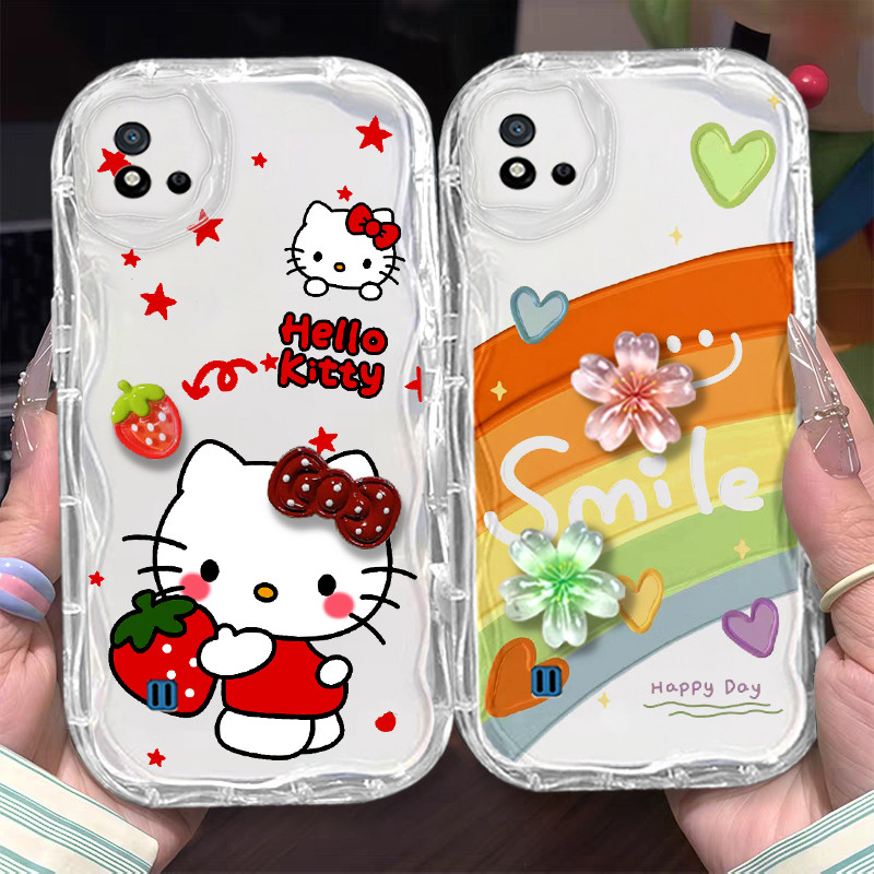 สําหรับRealme C20 C11 2021 ซิลิโคนTPU anti DROPเคสโทรศัพท์ความงามน่ารักการ์ตูนที่กําหนดเองSMTดอกทานตะวันสายรุ้งออกแบบใหม่สําหรับสาว