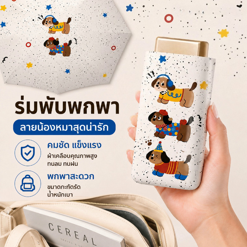 COD ร่มกันแดดและกันฝน ร่มลดราคา 40% ร่มพับได้และน้ำหนักเบามาก ป้องกันแสงแดดและรังสี UV ร่มขนาดเล็กใส่กระเป๋า พกพาสะดวก