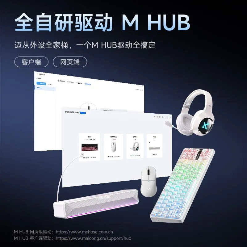 [MCHOSE] จาก M7 Pro Gaming Mouse PAW3395 ไฟบลูทูธไร้สายสามโหมด...*30703