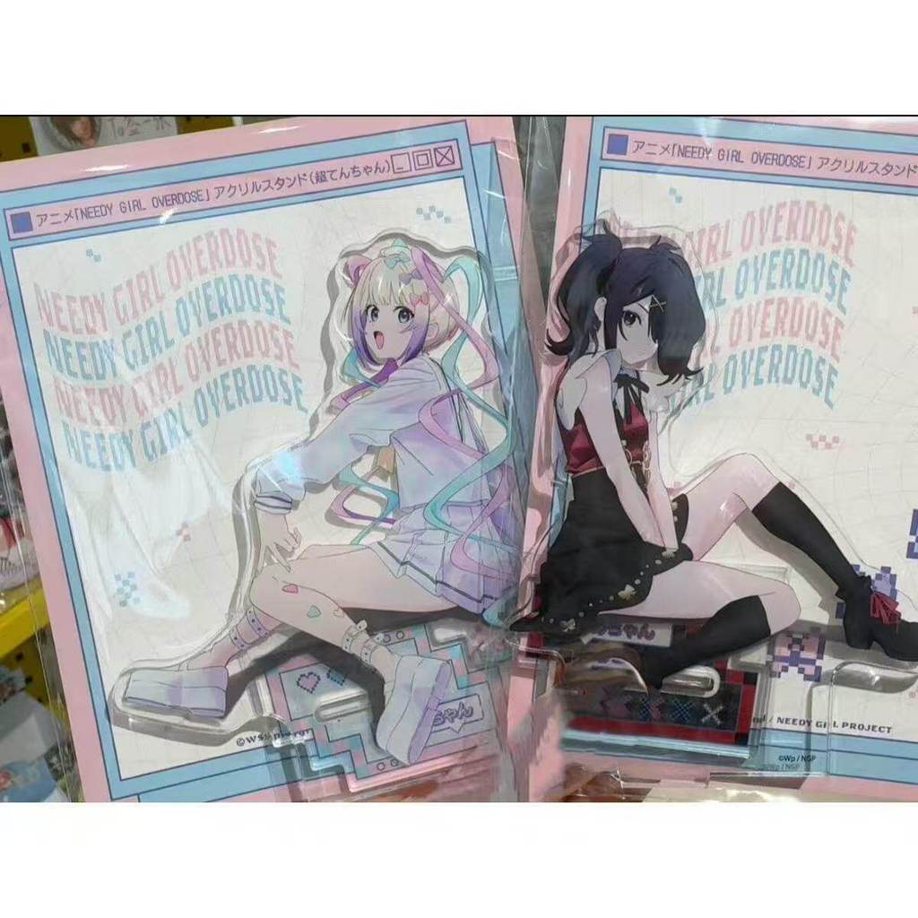 Needy สาว Overdose ท่านั่งอะคริลิคขาตั้ง KAngel Ame Chan รูป NGO อะนิเมะสินค้าคอลเลกชันตกแต่งโต๊ะเครื่องประดับ