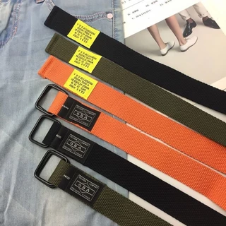 (จัดส่งในพื้นที่) เข็มขัดผ้าใบเรียบง่าย Unisex Retro Hip Hop Workwear เข็มขัดสําหรับนักเรียนทุกวันชุด