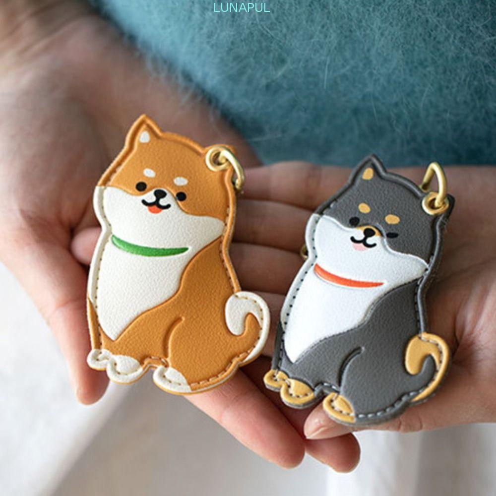 LUNAPUL Penguin Access Card Holder, Cow Cat Dog Siamese Cat Keychain, การ์ตูน Meow Keychain Husky Sh