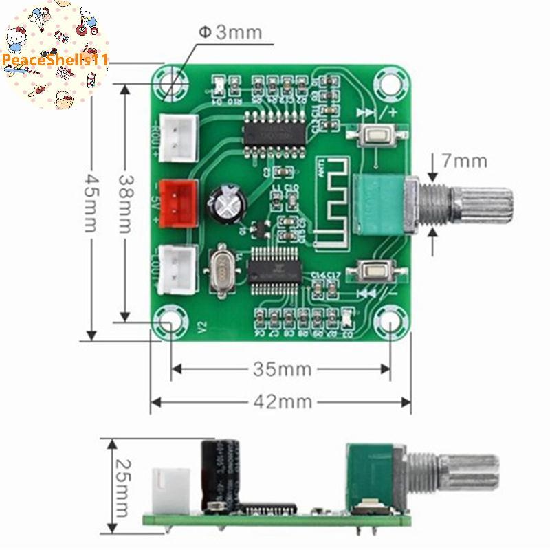 PeaceShells XH-A158 Wireless Speaker Amplifier Board Ultra Clear 5.0 Audio Power Amplifier Board VN
