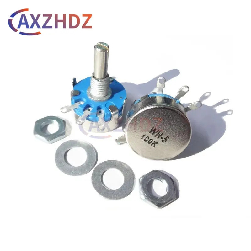 5PCS 0.5W 470Ω - 1M Carbon Potentiometer WH5-1A 470R 1K 1.5K 2.2K 4.7K 10K 22K 47K 100K 220K 470K Oh