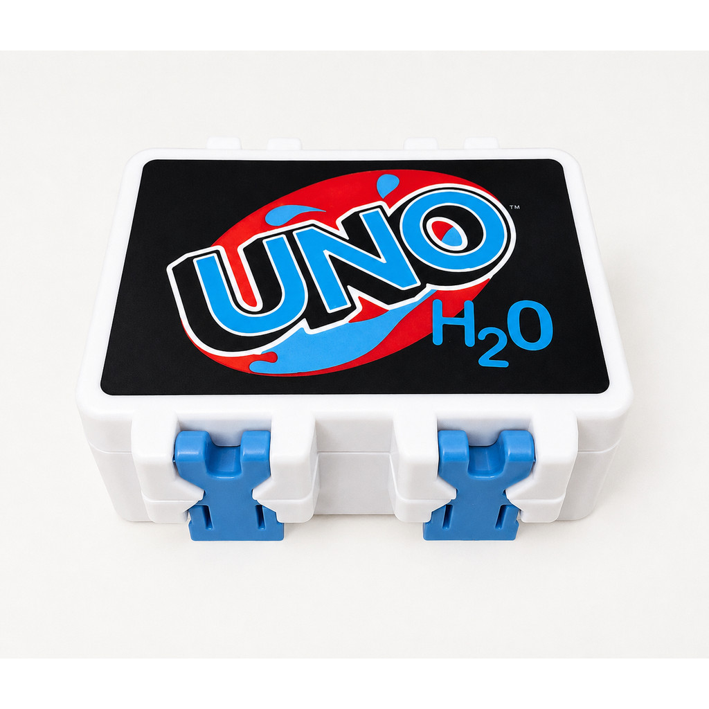 Uno h2o ที่ใส่การ์ดเก็บสลักขนาดกะทัดรัดสีขาว