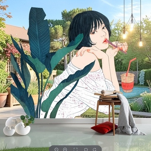 ผ้าพื้นหลัง Tapestry เกาหลี Liang Seen ins ห้องนอนโซฟาแขวนผนังตกแต่ง UP2G GVL3 DLPA