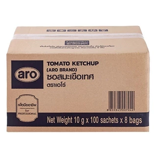 ARO ซอสมะเขือเทศ ซอง 10 กรัม x100 ซอง x8 ห่อ (800 ซอง/ลัง) ซอสมะเขือเทศเอโร่ ยกลัง พร้อมส่ง