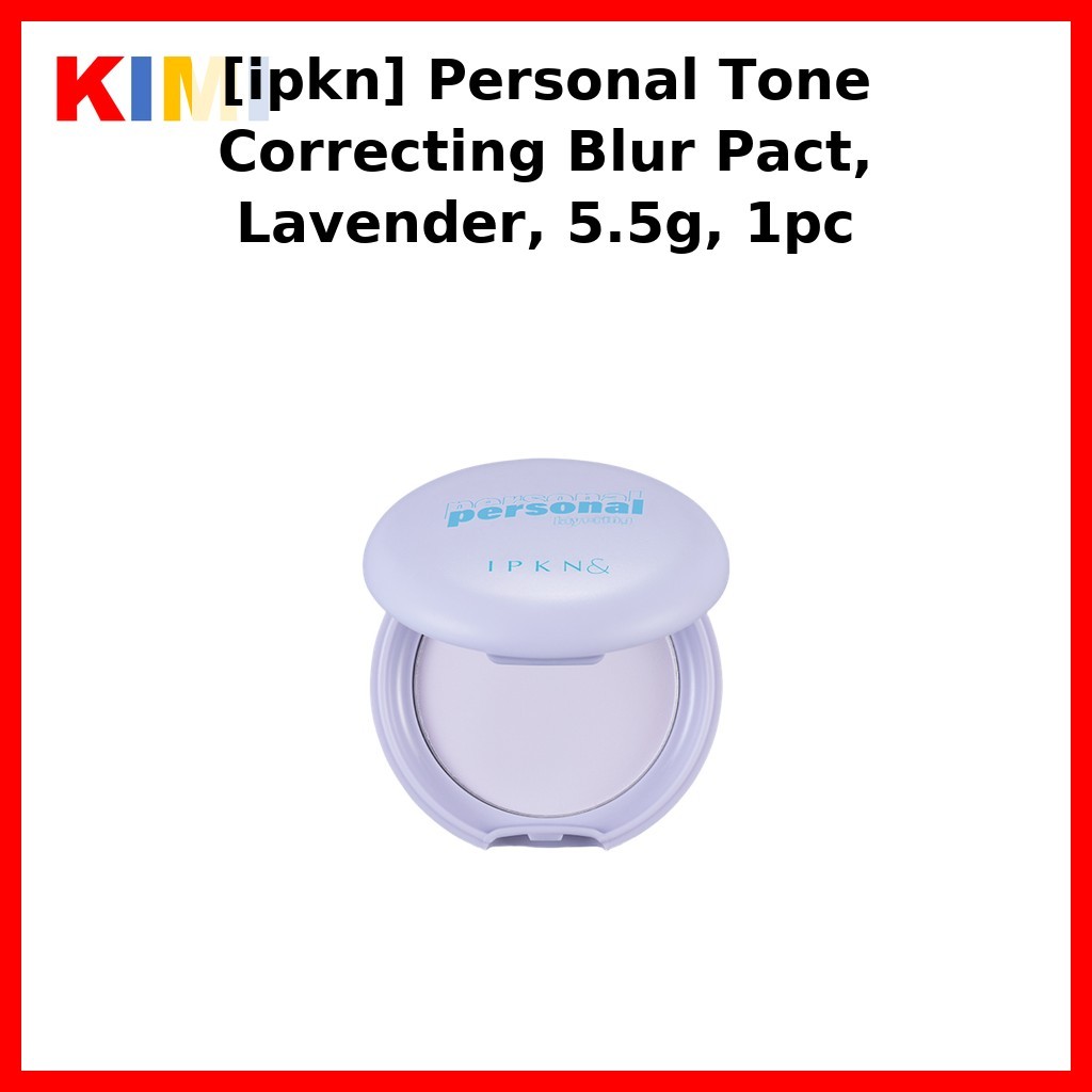 [ipkn] Personal Tone Correcting Blur Pact, Lavender, 5.5g, 1pc / Korean Powder Pact / Tone Correctin