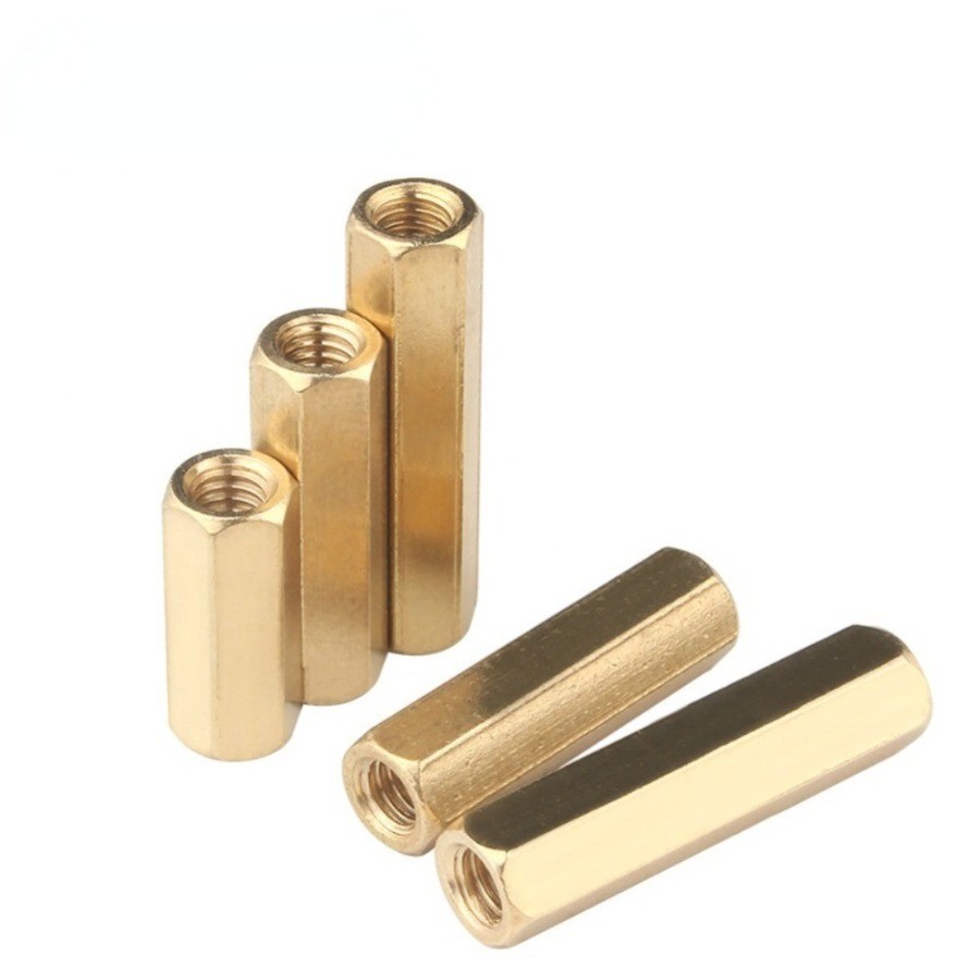 สตัดเกลียว สองทาง M2-M4 ทองเหลือง แข็งแรง (5-50pcs) [ZQ-D1]