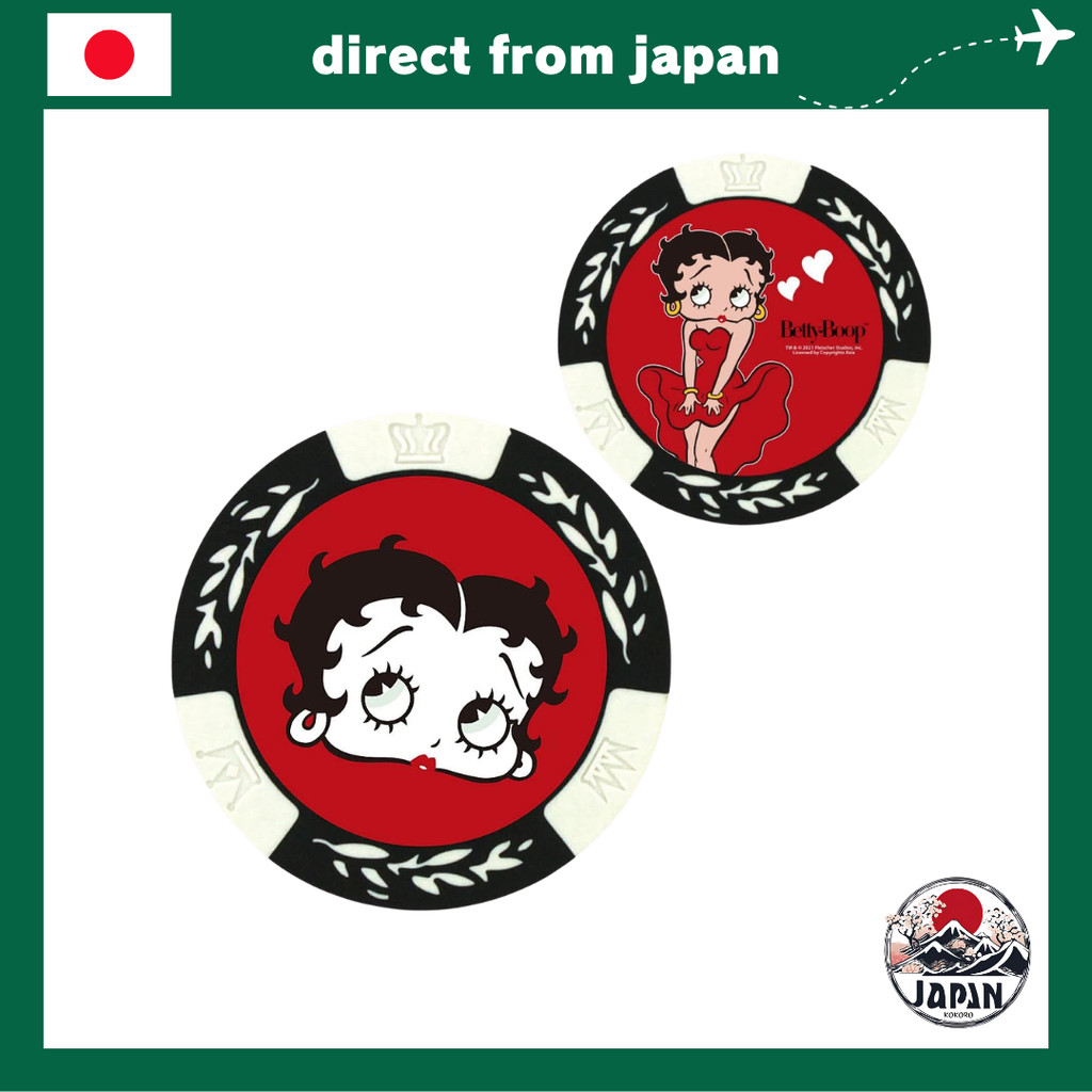 HOKUSHIN TRADING Betty Boop Golf Casino Chip Ball Marker White MK0319