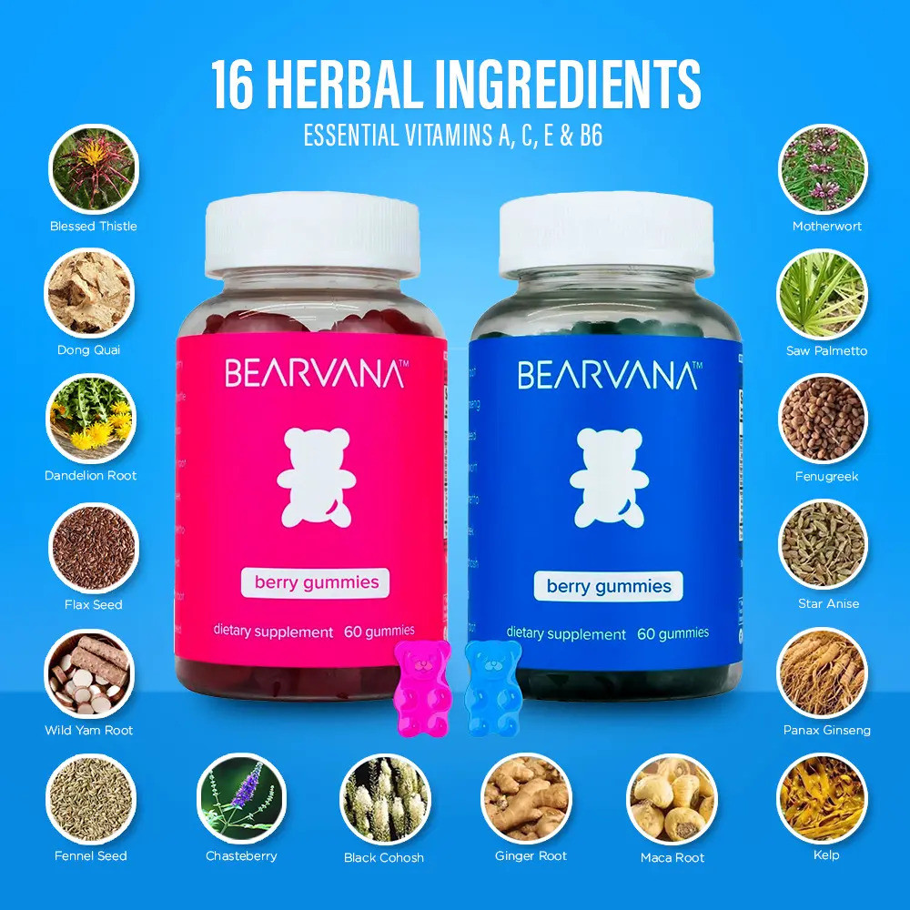 BEARVANAAll-In-Oneผู้หญิงWellnessGmiesCombo|DailyGmies คุ้มค่าHype|16HerbalIngredients+VitaminsA,C,E