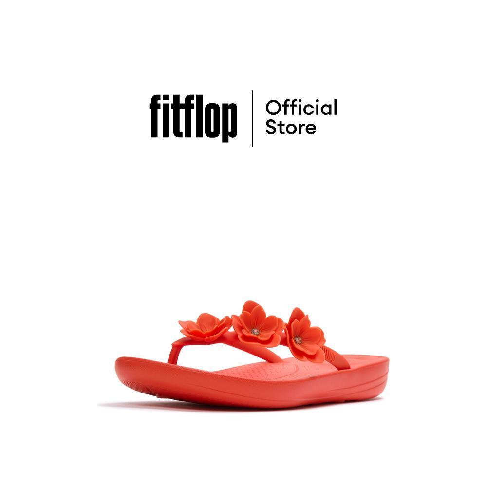 FITFLOP IQUSHION FLOWER FLIP-FLOPS รองเท้าแตะผู้หญิง รุ่น A6N-D49 สี RED