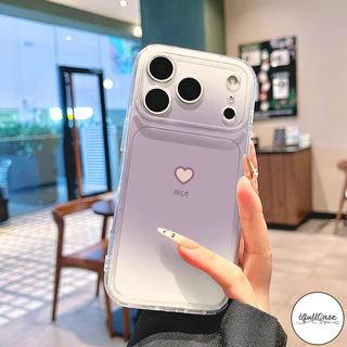 เคสใส ลายไล่สี+หัวใจ สไตล์หวานหวานกันกระแทก สำหรับ IPhone 13 17 15 8 7 16 Plus Air 14 11 16 15 12 Pro Max XR X XS