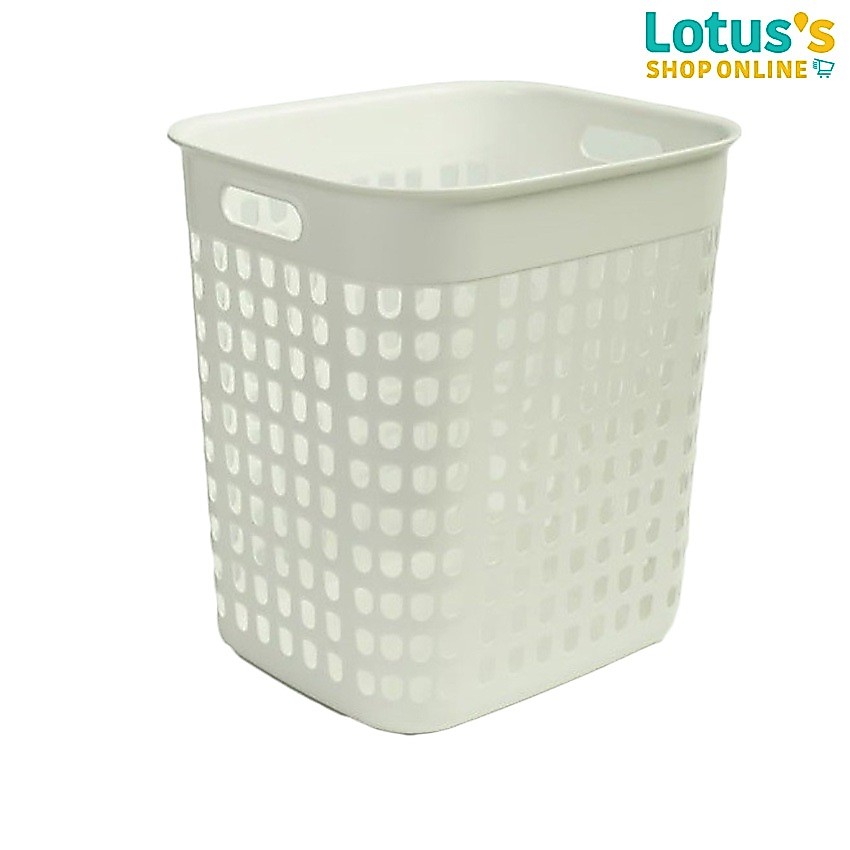 โลตัส ตะกร้าผ้าเหลี่ยม สีขาว M รุ่น BK-110 LOTUSS BASKET SIZE M # BK-110
