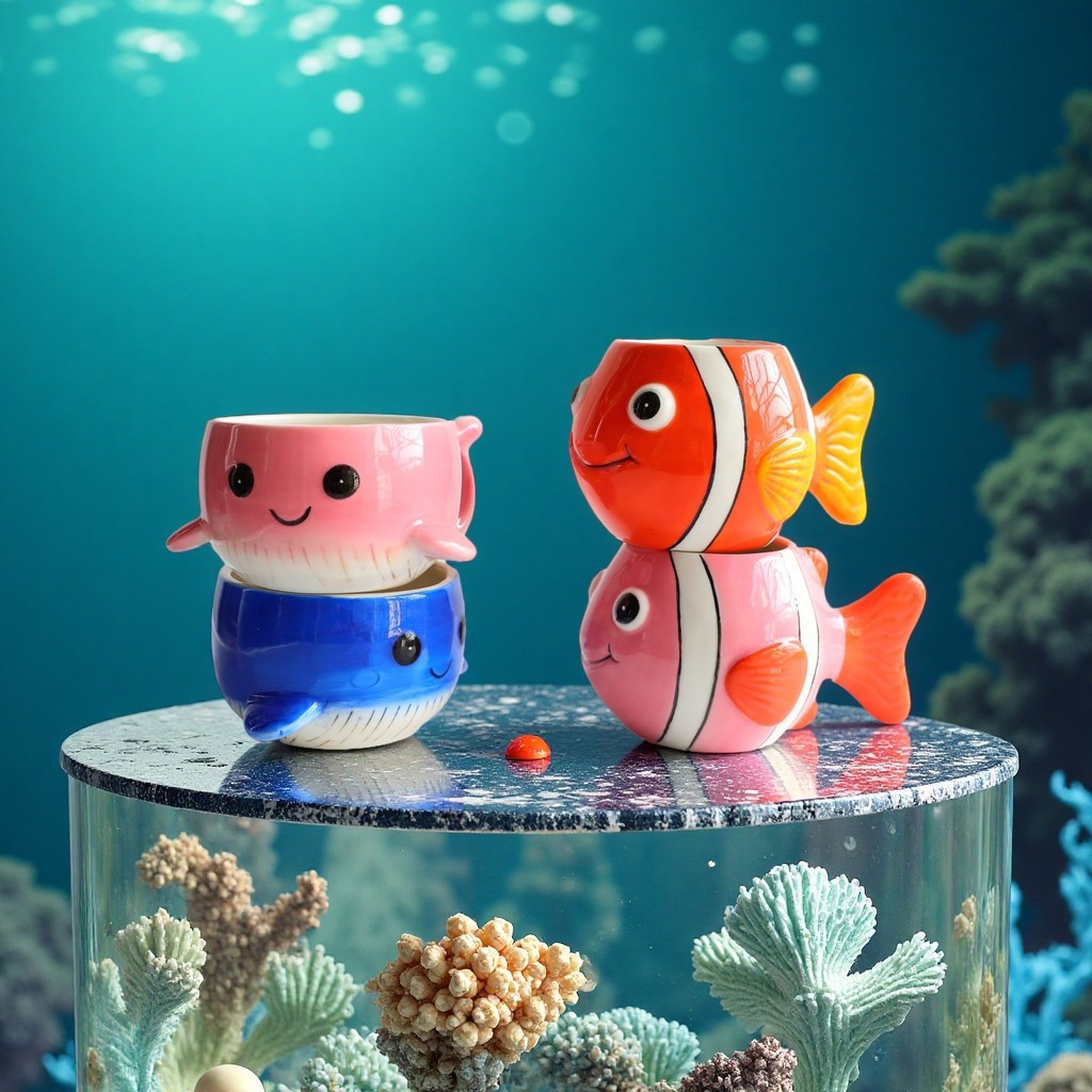 Octopus ceramic cup, octopus mug, ceramic cup, creative cartoon cute design