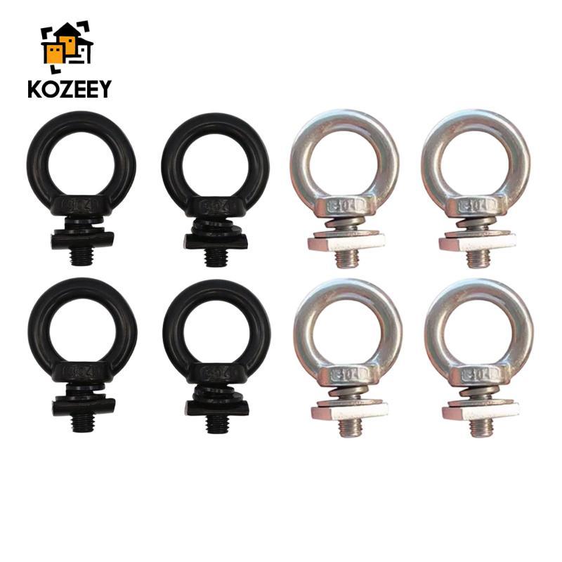 KOZEEY 4x Eye Bolt Tie Down แหวน T Track Mount สําหรับแร็คหลังคาถือสายบันจี้จัม