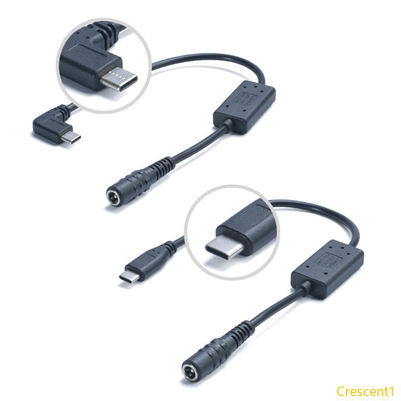 Crescent1 ยาว 30 ซม.DC5 5x2 1 มม.หญิงประเภท C ชาย 5V3A สายชาร์จสายไฟสําหรับ Security กล้องตาราง