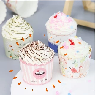 🧁สินค้าพร้อมส่ง ถ้วยคัพเค้กกระดาษ ถ้วยขนม กระดาษอบขนม [แพ็ค 50 ชิ้น] ราคาถูก
