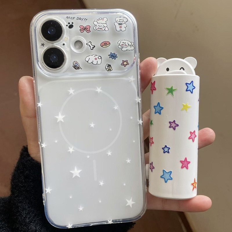 เคสคอร์นิ่ง คู่รัก ลายสัตว์น่ารัก สไตล์หวานกันกระแทก เข้ากับ IPhone 17 13 14 air 16 11 15 12 Pro Max 15 16 Plus