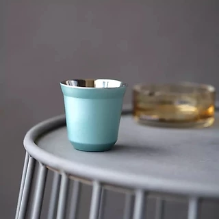 Double Wall 304 Stainless Steel Espresso Cup ถ้วยกาแฟสแตนเลส ขนาด 80ml/160ml