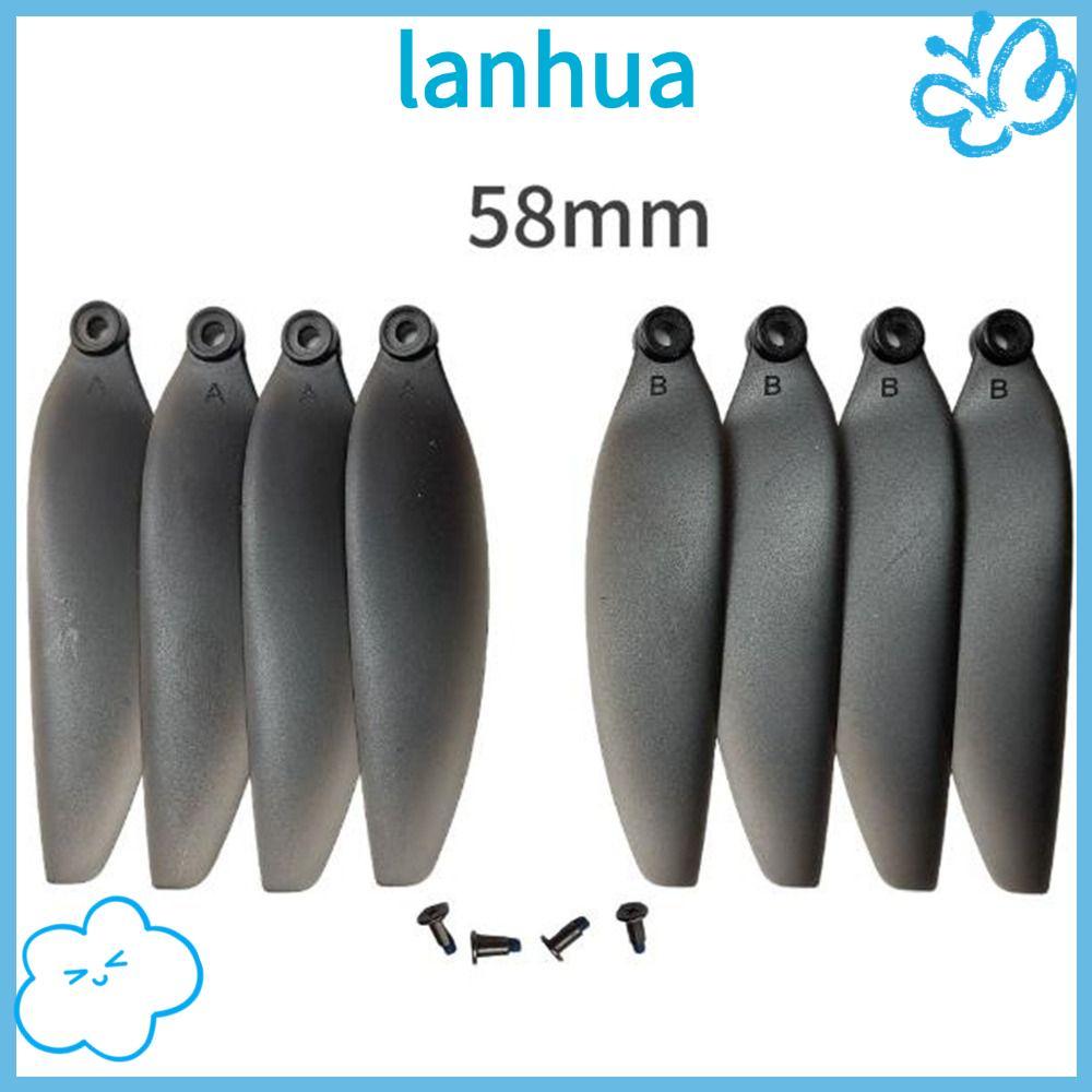 LANHUA ใบพัดพับ,พลาสติกสีดํารีโมทคอนโทรล Drone อะไหล่, 58 มม./66 มม.Universal Quadcopter ใบมีดอะไหล่