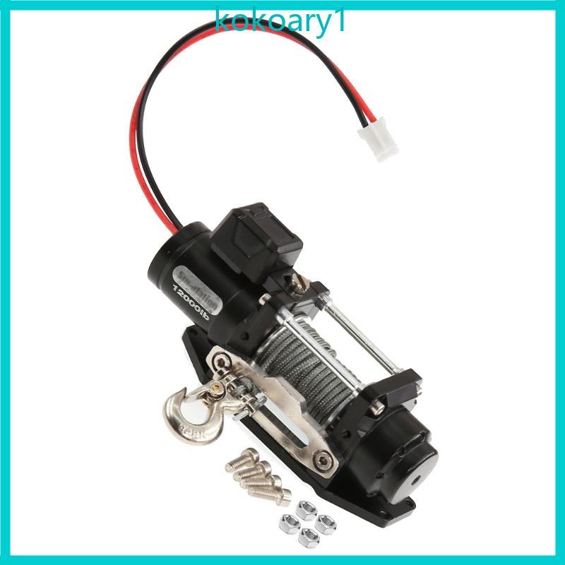 Heavy Duty Metal Electric Winch Remote Control Save Winch for 1/10 1/8 Scale