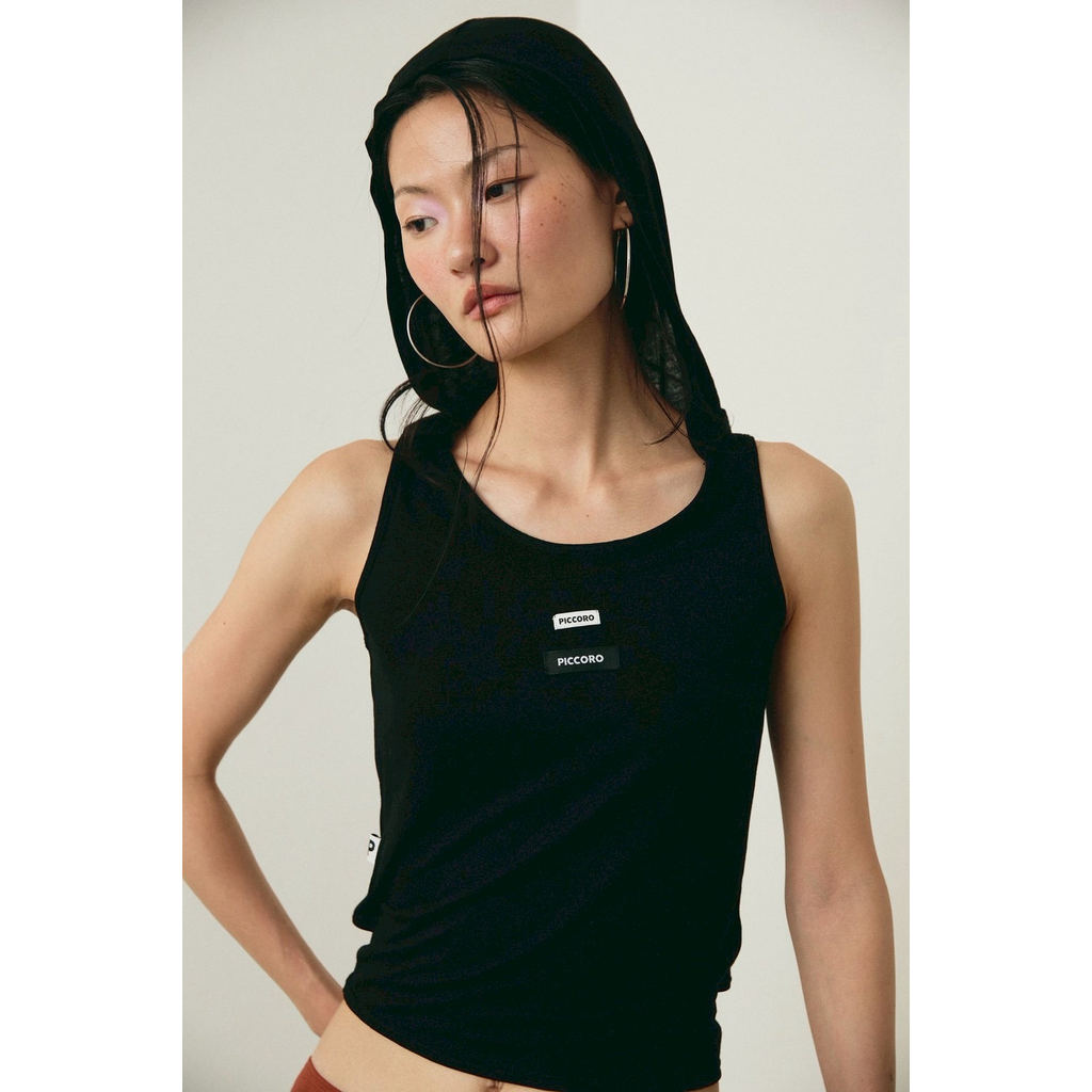Piccoro - Sunny Hoodie Tank เสื้อกล้ามโลโก้มีฮู้ดดี้