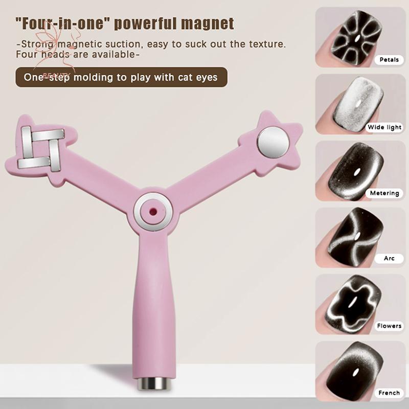 [maybeauty] Triangle Cat Eye Magnet Sti 4 in 1 Strong Magnet Tool Nail Art for Cat Eye Gel Polish Nails and Nail Design {TH}