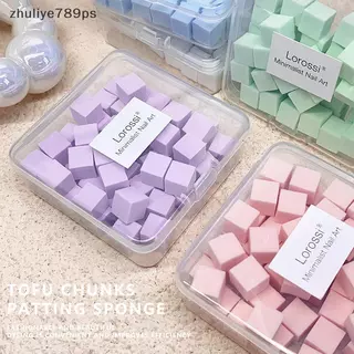 Zuliye789ps] 50pcs Mini Square เล็บฟองน้ําแป้งพัฟเล็บ Art เจลภาษาโปลิชคําเครื่องมือแต่งหน้าเครื่องสําอางค์เล็บบัฟเฟอร์ Blo สําหรับอุปกรณ์แต่งใหม่