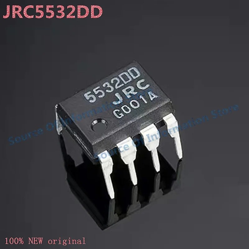 5 ชิ้น JRC5532DD เครื่องขยายเสียงการทํางานคู่ที่แม่นยําเสียงรบกวนต่ํา, แพ็คเกจ Dual In-Line (DIP8)