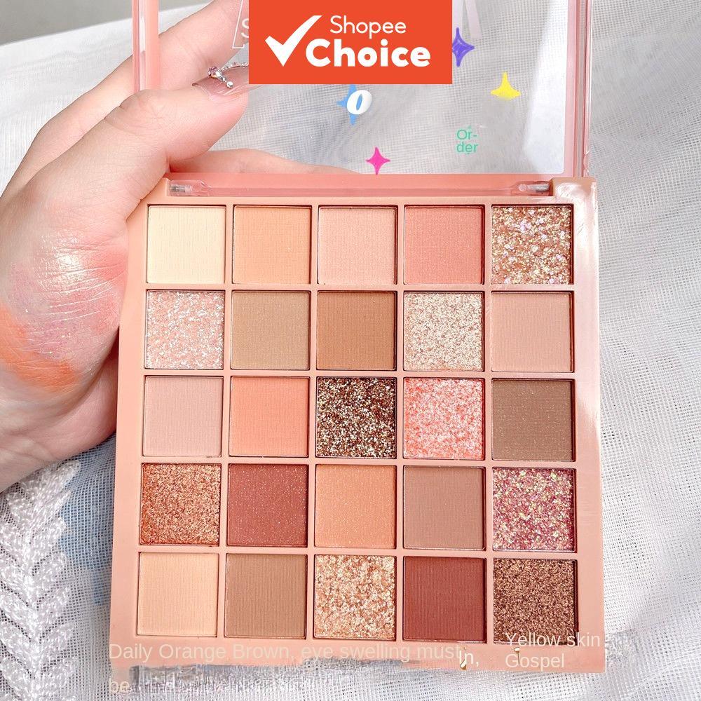ถาดอายแชโดว์ 25 เฉดสี – Rich Warm & Cool Earth Tones, แป้งอัดแข็งแบบนุ่ม, บินต่ํา – เหมาะสําหรับการดําน้ํา Delicate Eye Look