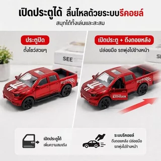 โมเดลรถเหล็ก 1 36 รถออฟโรด ดึงกลับได้ เปิดประตูได้ ของเล่นรถเด็ก รถสปอร์ต รถของเล่นผู้ชาย