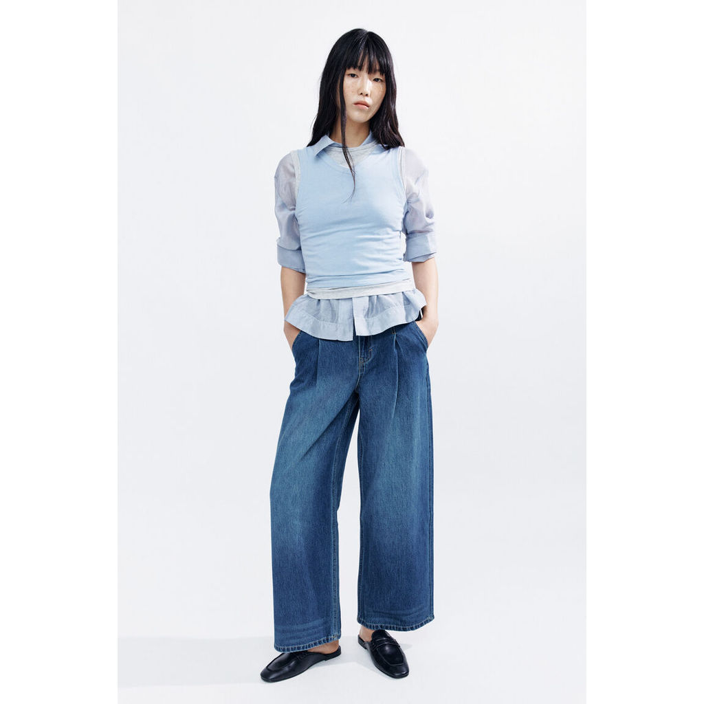 H&M(เอชแอนด์เอ็ม) กางเกงยีนส์ทรงตรง เอวปกติ ผู้หญิง 1349076_1