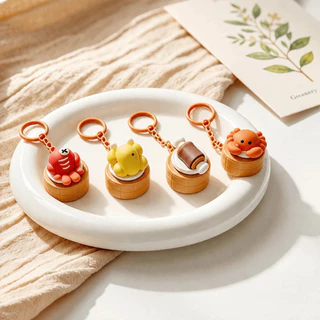 FLUSH Calming พวงกุญแจ, พิมพ์พิซซ่าไข่ Anti-stress ของเล่นจี้, ปุ่มนิ้วตลกกระเป๋าการ์ตูน Charms Foods Clicker Key Chain ของขวัญการบีบอัด