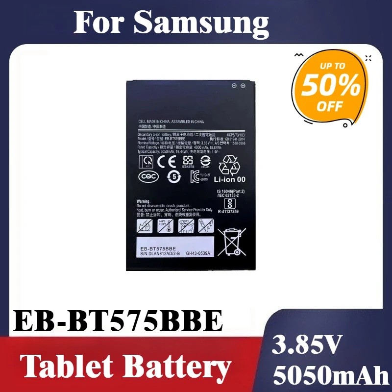 EB-BT575BBE แบตเตอรี่แท็บเล็ต 3.85V 5050mAh สําหรับ Samsung Galaxy Tab Active3 T575 SM-T575 SM-T570 
