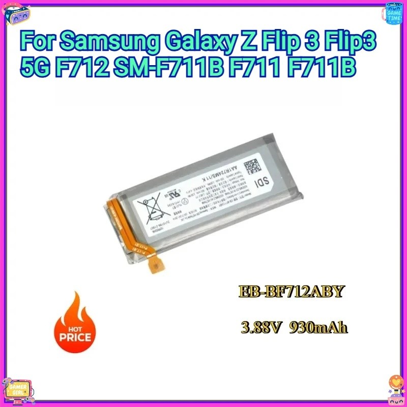 ใหม่ EB-BF712ABY EB-BF711ABY แบตเตอรี่สําหรับ Samsung Galaxy Z Flip 3 Flip3 5GF712 SM-F711B F711B
