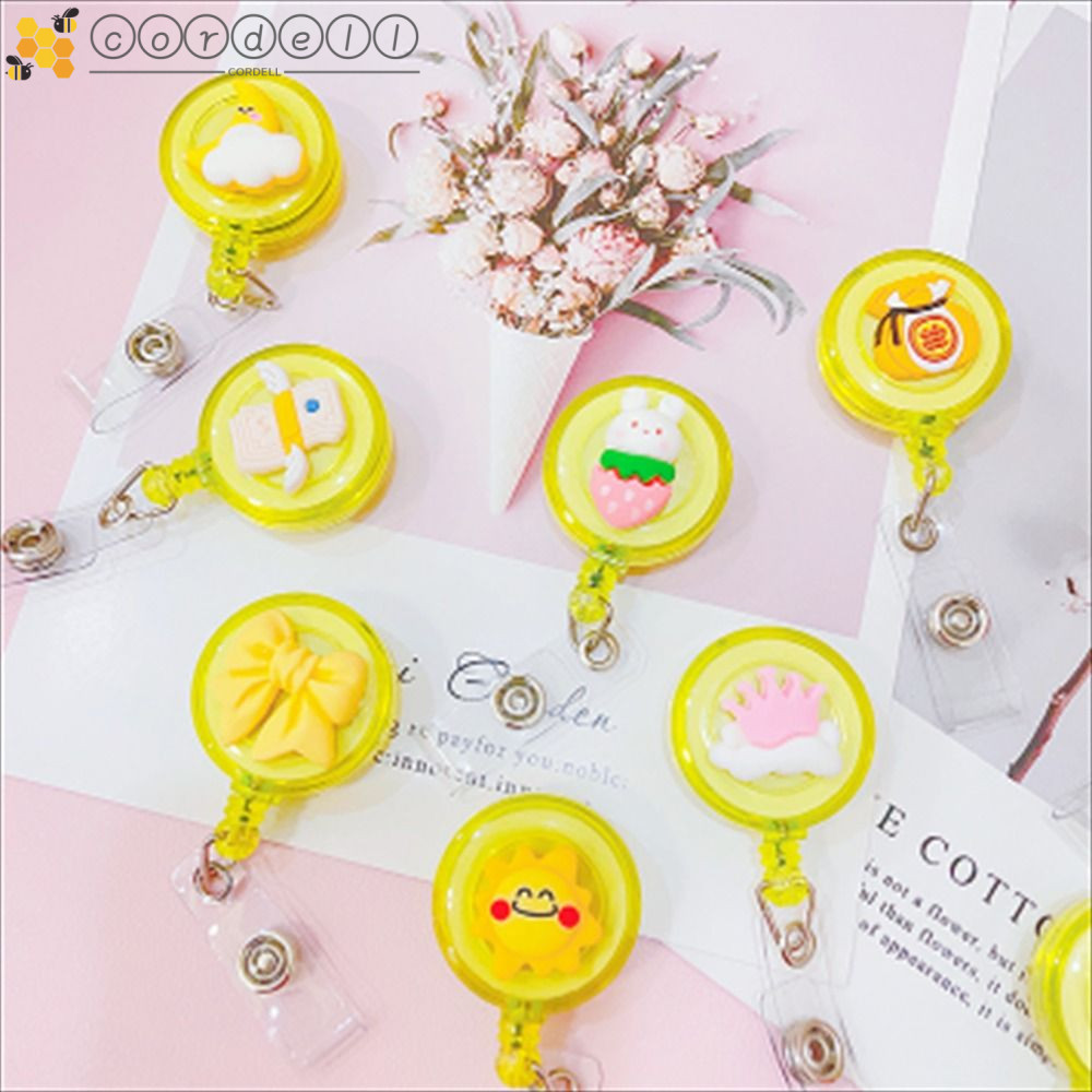 CORDELL ID Card Clips Name Tag การ์ตูนพยาบาล Doctor ABS School Card Holder Name Card Holder