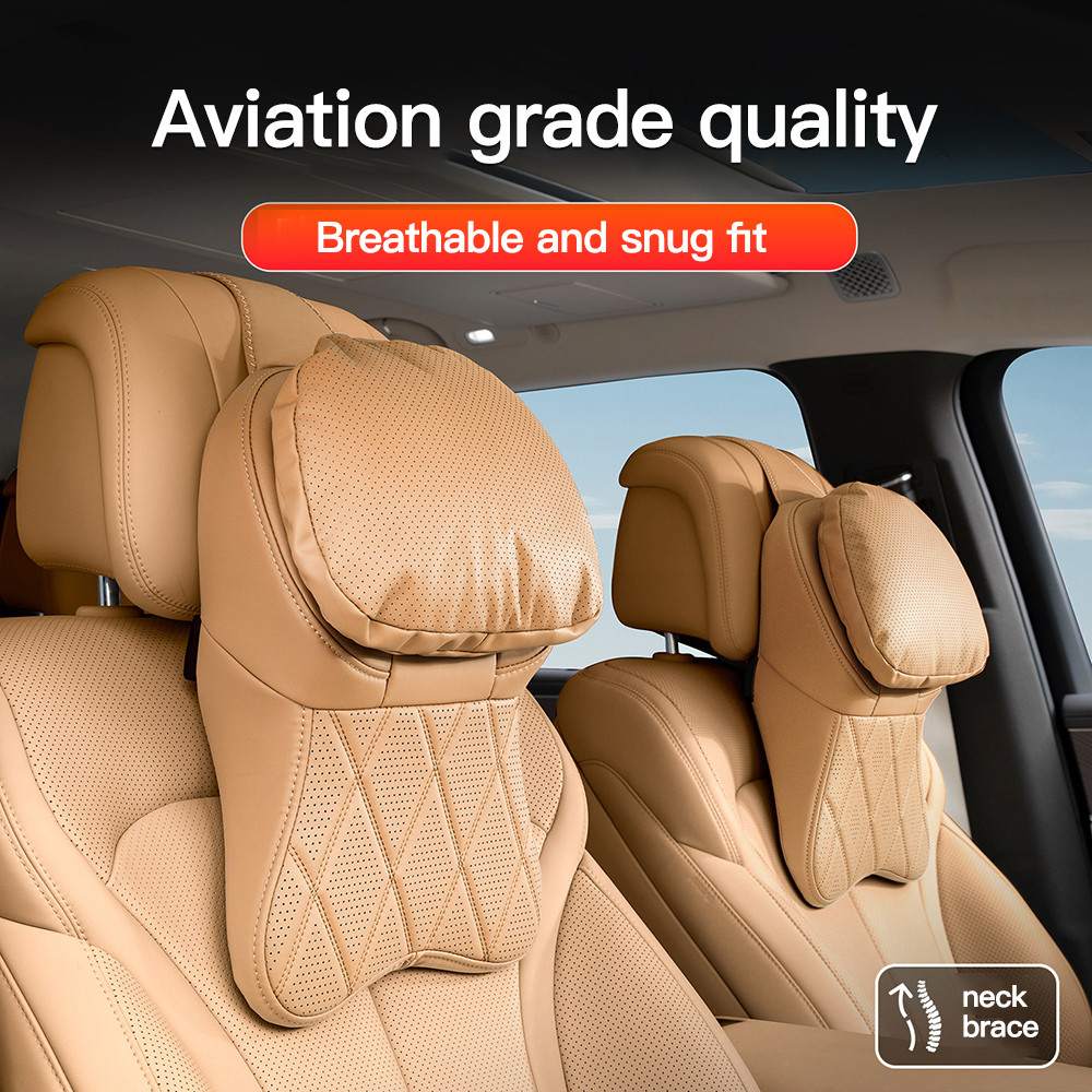 คุณภาพสูง Universal รถ Headrest เบาะรถคอหมอน Perforated สําหรับ Hongqi HS5 HS7 E-HS9 H6 H5 HS3 HQ9 P
