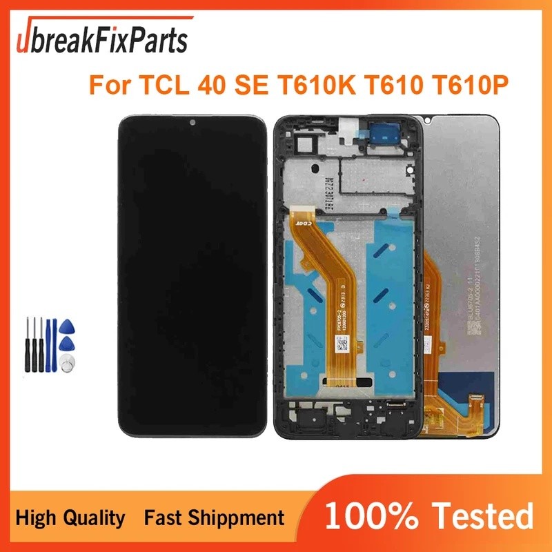 6.75 "สําหรับ TCL 40 SE จอแสดงผล LCD Touch Screen Digitizer Full Assembly สําหรับ TCL 40SE T610 T610