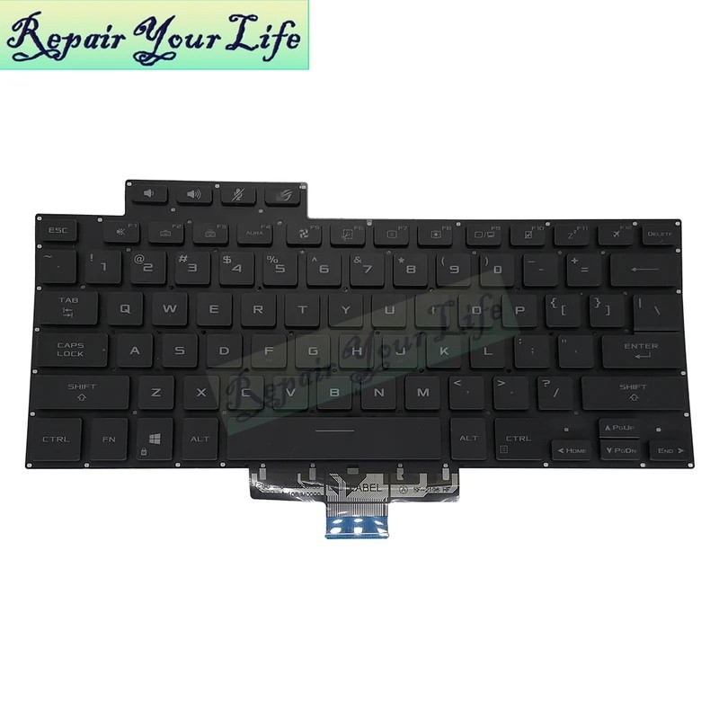 US แล็ปท็อป Backlit คีย์บอร์ดสําหรับ Asus ROG Zephyrus M16 GU603 GU603ZM GU603ZW GU603ZX GU603ZE 0KN