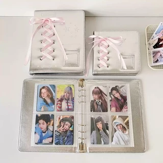 แฟ้มAcrylicคลื่นน้ำ (แฟ้ม+ไส้) แฟ้มMetallic Ribbon (เฉพาะแฟ้ม) อัลบั้มการ์ดไอดอล ขนาดA5 4ช่อง 6ห่วง ดีไซน์สวย